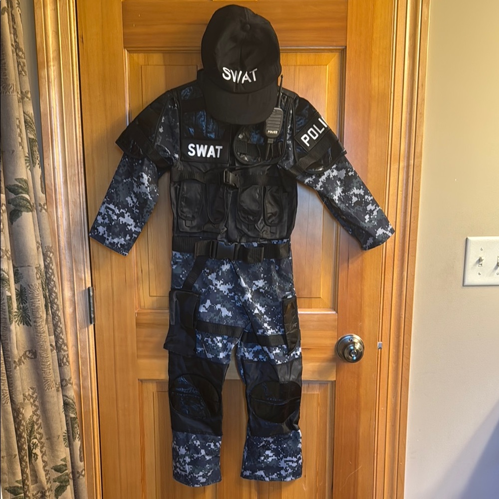 Kids Tactical SWAT Costume - Black and Blue